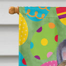 French Bulldog Easter Eggtravaganza House Flag 28x40 Porch Sleeve Pole Decorative Outside Yard Banner Artwork Wall Hanging, Polyester