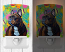 French Bulldog Easter Eggtravaganza Ceramic Night Light Compact, UL-Certified, Ideal for Bedroom, Bathroom, Nursery, Hallway, Kitchen, 6x4x3, Multicolor