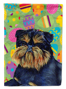 Brussels Griffon Easter Eggtravaganza House Flag 28x40 Porch Sleeve Pole Decorative Outside Yard Banner Artwork Wall Hanging, Polyester