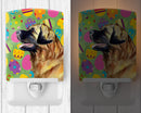 Leonberger Easter Eggtravaganza Ceramic Night Light Compact, UL-Certified, Ideal for Bedroom, Bathroom, Nursery, Hallway, Kitchen, 6x4x3, Multicolor