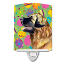 Leonberger Easter Eggtravaganza Ceramic Night Light Compact, UL-Certified, Ideal for Bedroom, Bathroom, Nursery, Hallway, Kitchen, 6x4x3, Multicolor