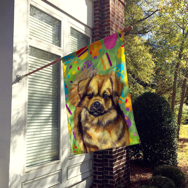 Tibetan Spaniel Easter Eggtravaganza Flag Canvas House Size