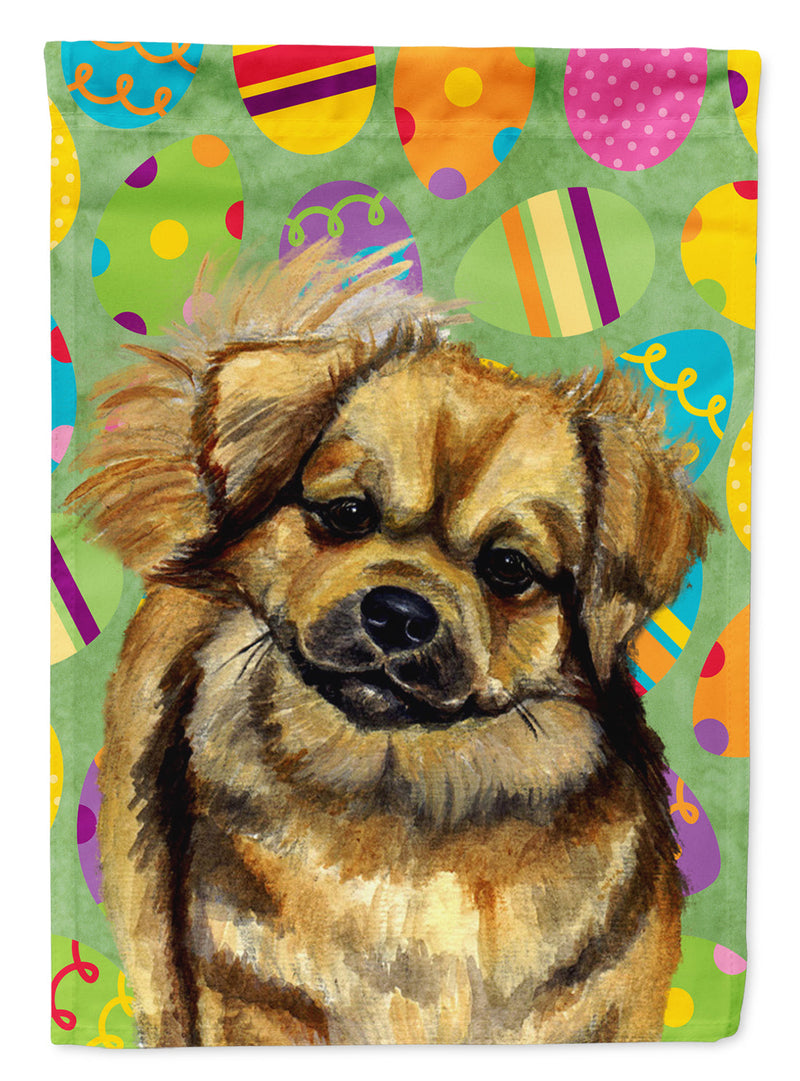 Tibetan Spaniel Easter Eggtravaganza Flag Canvas House Size