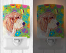 Petit Basset Griffon Vendeen Easter Eggtravaganza Ceramic Night Light Compact, UL-Certified, Ideal for Bedroom, Bathroom, Nursery, Hallway, Kitchen, 6x4x3, Multicolor