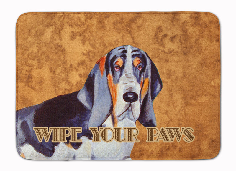 Basset Hound Wipe your Paws Machine Washable Memory Foam Mat LH9448RUG