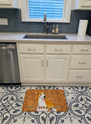 Whippet Wipe your Paws Memory Foam Kitchen Mat Machine Washable Anti-Fatigue Cushion Comfort Bath or Kitchen Rug