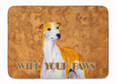 Whippet Wipe your Paws Memory Foam Kitchen Mat Machine Washable Anti-Fatigue Cushion Comfort Bath or Kitchen Rug