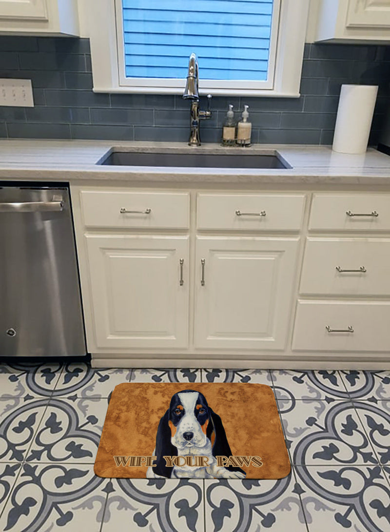 Basset Hound Wipe your Paws Machine Washable Memory Foam Mat LH9450RUG