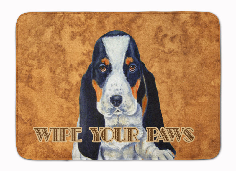 Basset Hound Wipe your Paws Machine Washable Memory Foam Mat LH9450RUG