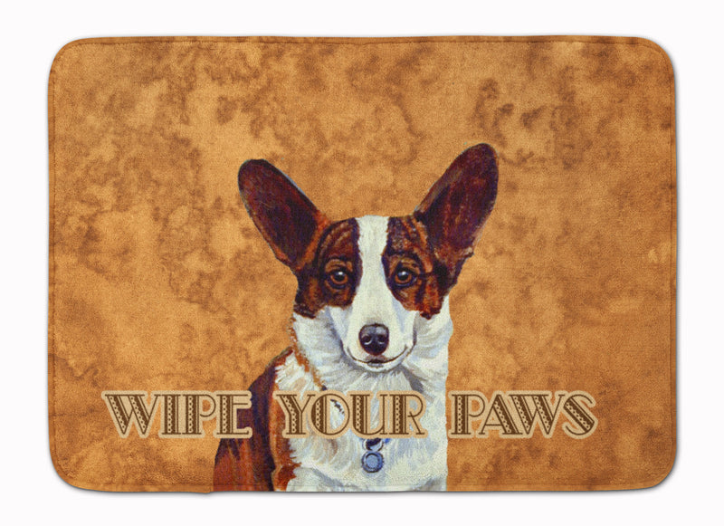 Cardigan Corgi Wipe your Paws Machine Washable Memory Foam Mat LH9451RUG