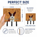 Cardigan Corgi Wipe your Paws Leash or Key Holder Wall Hooks, Coat Rack Wall Mount, for Hanging Keys, Towels, Aprons, Leashes