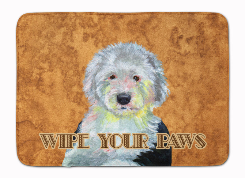 Old English Sheepdog Wipe your Paws Machine Washable Memory Foam Mat LH9457RUG