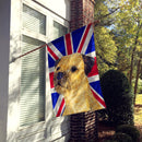 Border Terrier with English Union Jack British Flag Flag Canvas House Size LH9475CHF