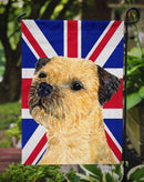 Border Terrier with English Union Jack British Flag Garden Flag - Outdoor Decorative Yard Flag