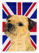 Border Terrier with English Union Jack British Flag Garden Flag - Outdoor Decorative Yard Flag