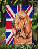 Bloodhound with English Union Jack British Flag Garden Flag - Outdoor Decorative Yard Flag