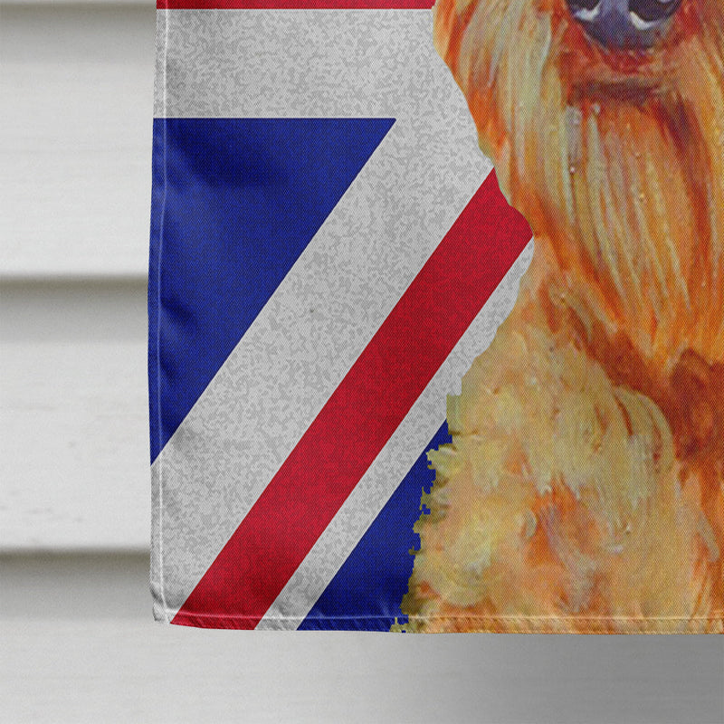 Airedale with English Union Jack British Flag Flag Canvas House Size LH9488CHF