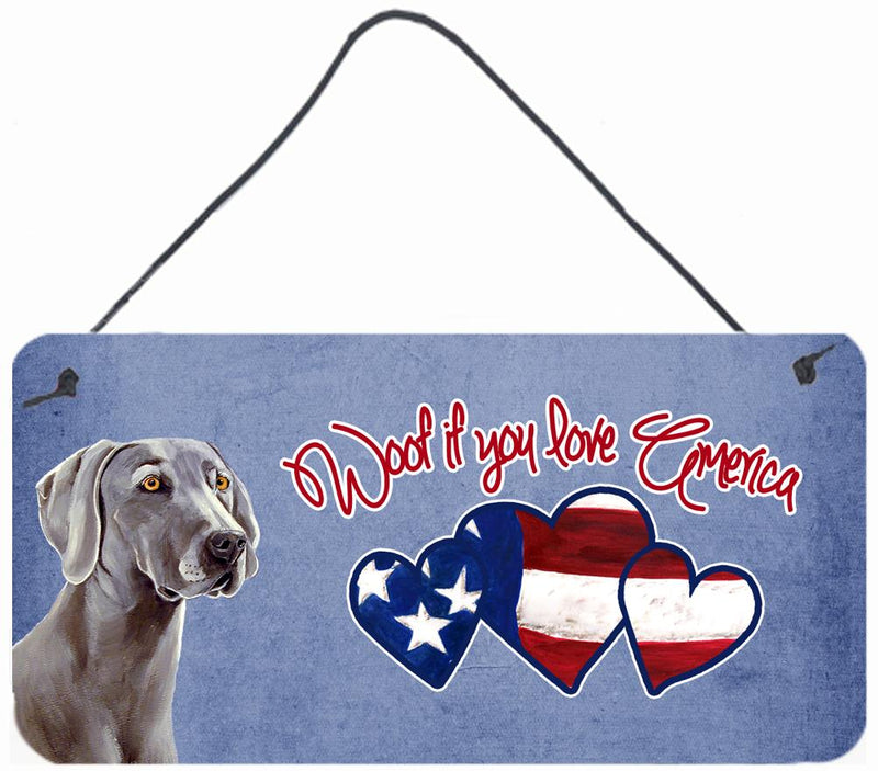 Woof if you love America Weimaraner Wall or Door Hanging Prints LH9518DS612