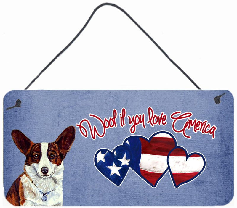 Woof if you love America Corgi Wall or Door Hanging Prints LH9526DS612