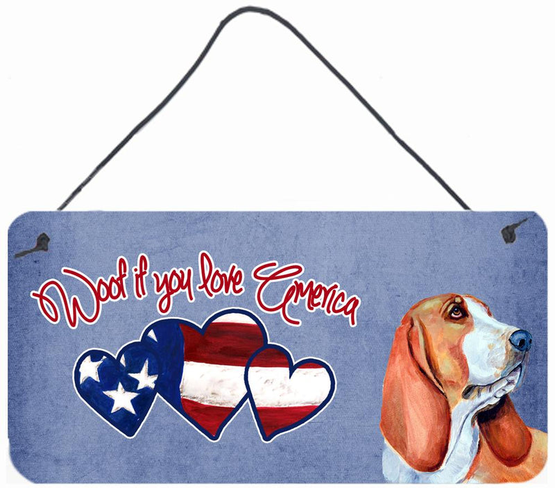 Woof if you love America Basset Hound Wall or Door Hanging Prints LH9527DS612