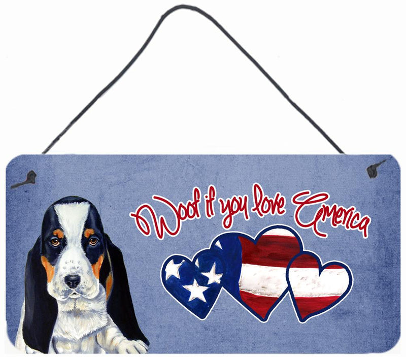 Woof if you love America Basset Hound Wall or Door Hanging Prints LH9529DS612