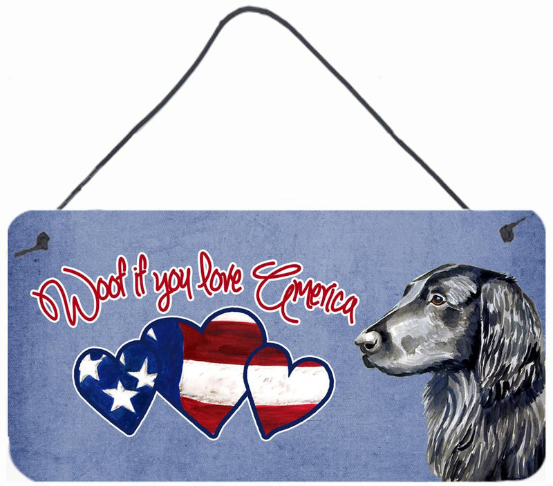 Woof if you love America Flat Coated Retriever Wall or Door Hanging Prints