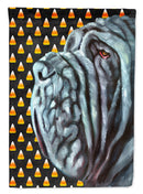 Neapolitan Mastiff Candy Corn Halloween House Flag 28x40 Porch Sleeve Pole Decorative Outside Yard Banner Artwork Wall Hanging, Polyester