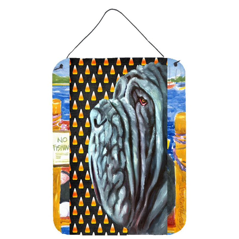 Neapolitan Mastiff Candy Corn Halloween Wall or Door Hanging Prints LH9547DS1216