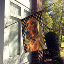 Irish Setter Candy Corn Halloween House Flag 28x40 Porch Sleeve Pole Decorative Outside Yard Banner Artwork Wall Hanging, Polyester