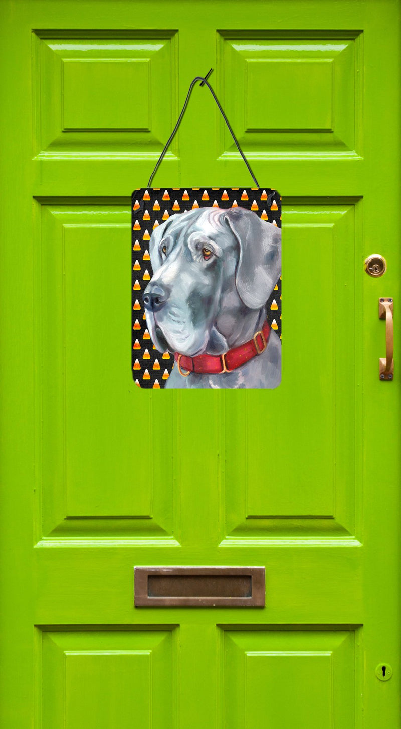 Great Dane Candy Corn Halloween Wall or Door Hanging Prints LH9549DS1216