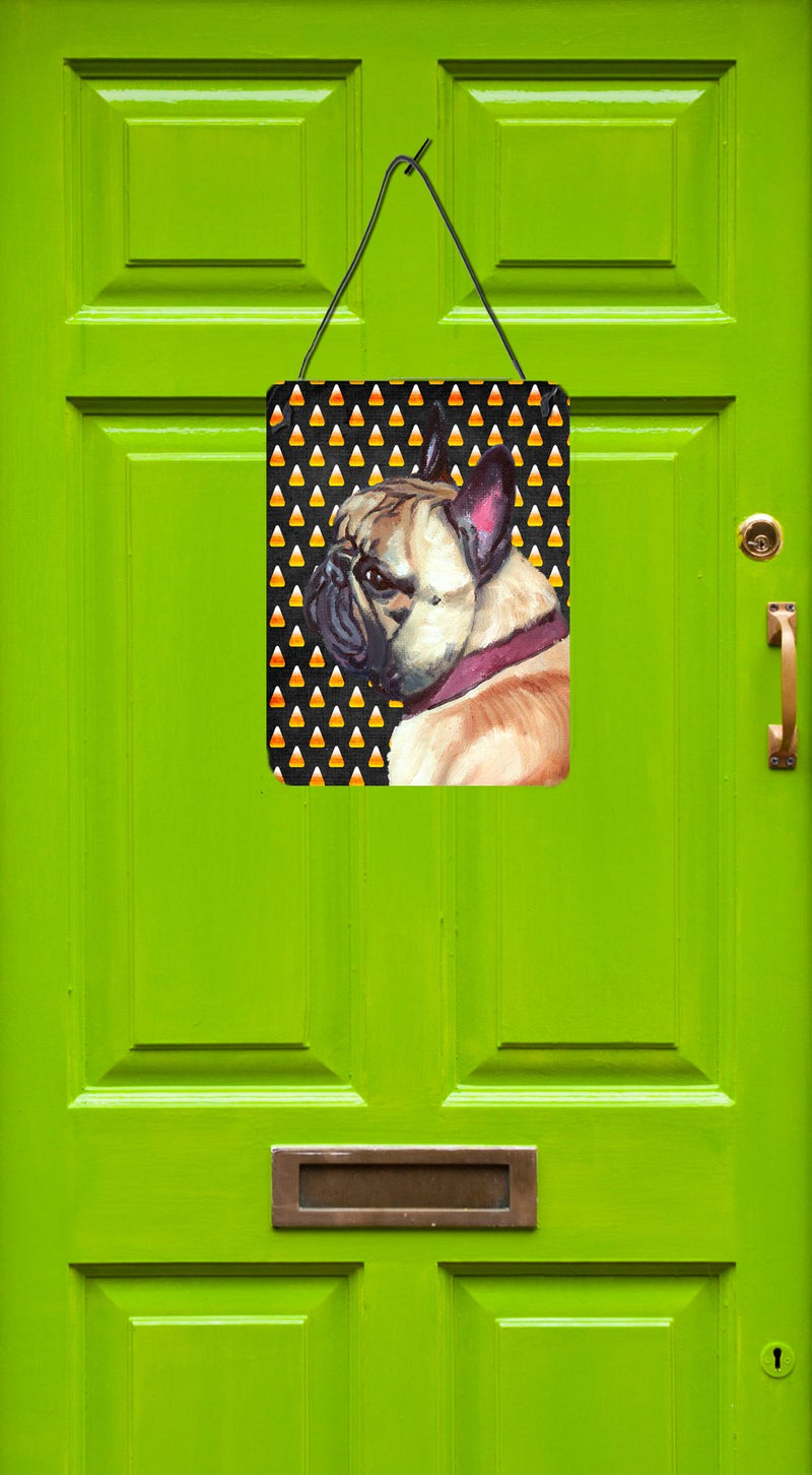 French Bulldog Frenchie Candy Corn Halloween Wall or Door Hanging Prints LH9552DS1216