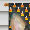 Corgi Candy Corn Halloween House Flag 28x40 Porch Sleeve Pole Decorative Outside Yard Banner Artwork Wall Hanging, Polyester