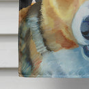 Corgi Candy Corn Halloween House Flag 28x40 Porch Sleeve Pole Decorative Outside Yard Banner Artwork Wall Hanging, Polyester