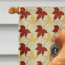 Irish Setter Fall Leaves House Flag 28x40 Porch Sleeve Pole Decorative Outside Yard Banner Artwork Wall Hanging, Polyester
