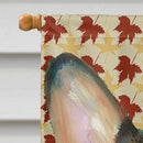 Corgi Fall Leaves House Flag 28x40 Porch Sleeve Pole Decorative Outside Yard Banner Artwork Wall Hanging, Polyester