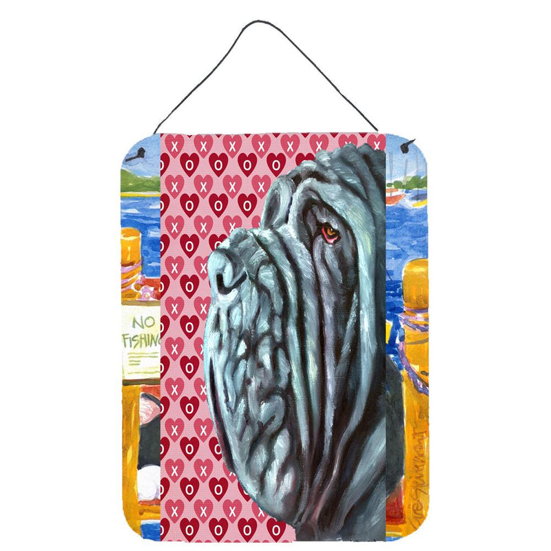 Neapolitan Mastiff Hearts Love and Valentine's Day Wall or Door Hanging Prints LH9561DS1216