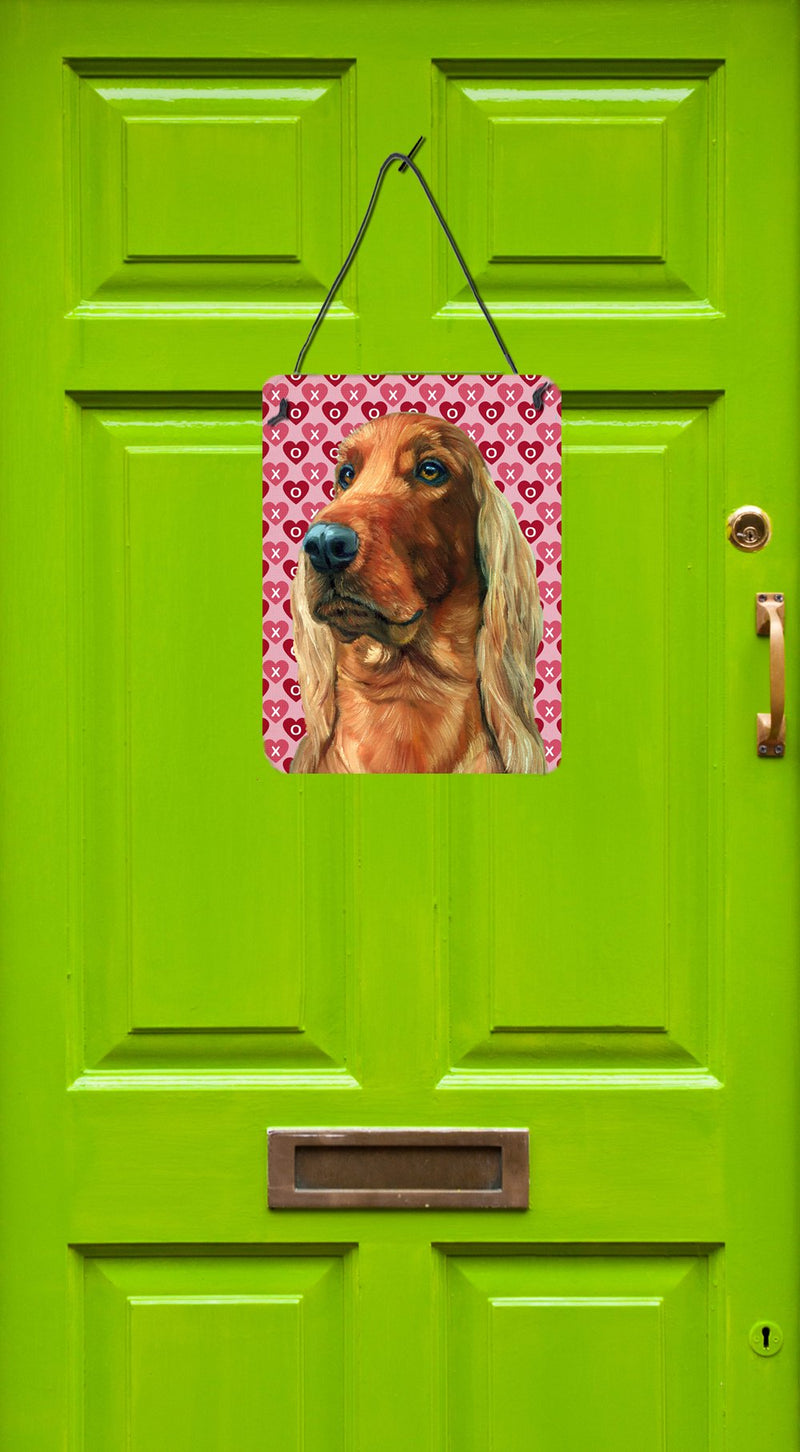 Irish Setter Hearts Love and Valentine's Day Wall or Door Hanging Prints LH9562DS1216