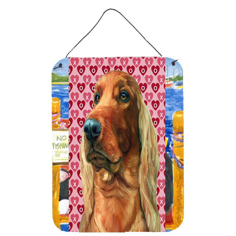 Irish Setter Hearts Love and Valentine's Day Wall or Door Hanging Prints LH9562DS1216