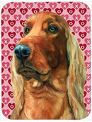 Irish Setter Hearts Love and Valentine's Day Glass Cutting Boards – Durable, Decorative Kitchen Art Large LH9562LCB
