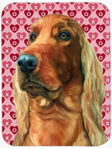 Irish Setter Hearts Love and Valentine's Day Glass Cutting Boards – Durable, Decorative Kitchen Art Large LH9562LCB