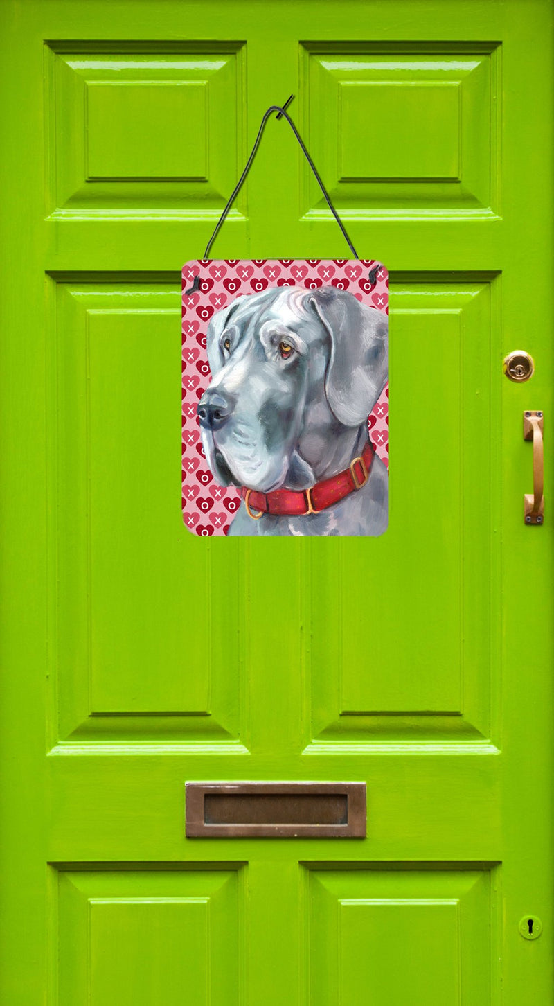 Great Dane Hearts Love and Valentine's Day Wall or Door Hanging Prints LH9563DS1216