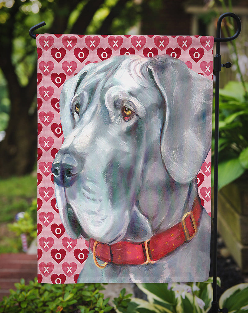 Great Dane Hearts Love and Valentine's Day Garden Flag – Decorative Outdoor Yard Flag LH9563GF