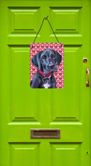 Black Great Dane Puppy Hearts Love and Valentine's Day Wall or Door Hanging Prints LH9565DS1216