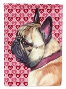 French Bulldog Frenchie Hearts Love and Valentine's Day Flag Canvas House Size LH9566CHF
