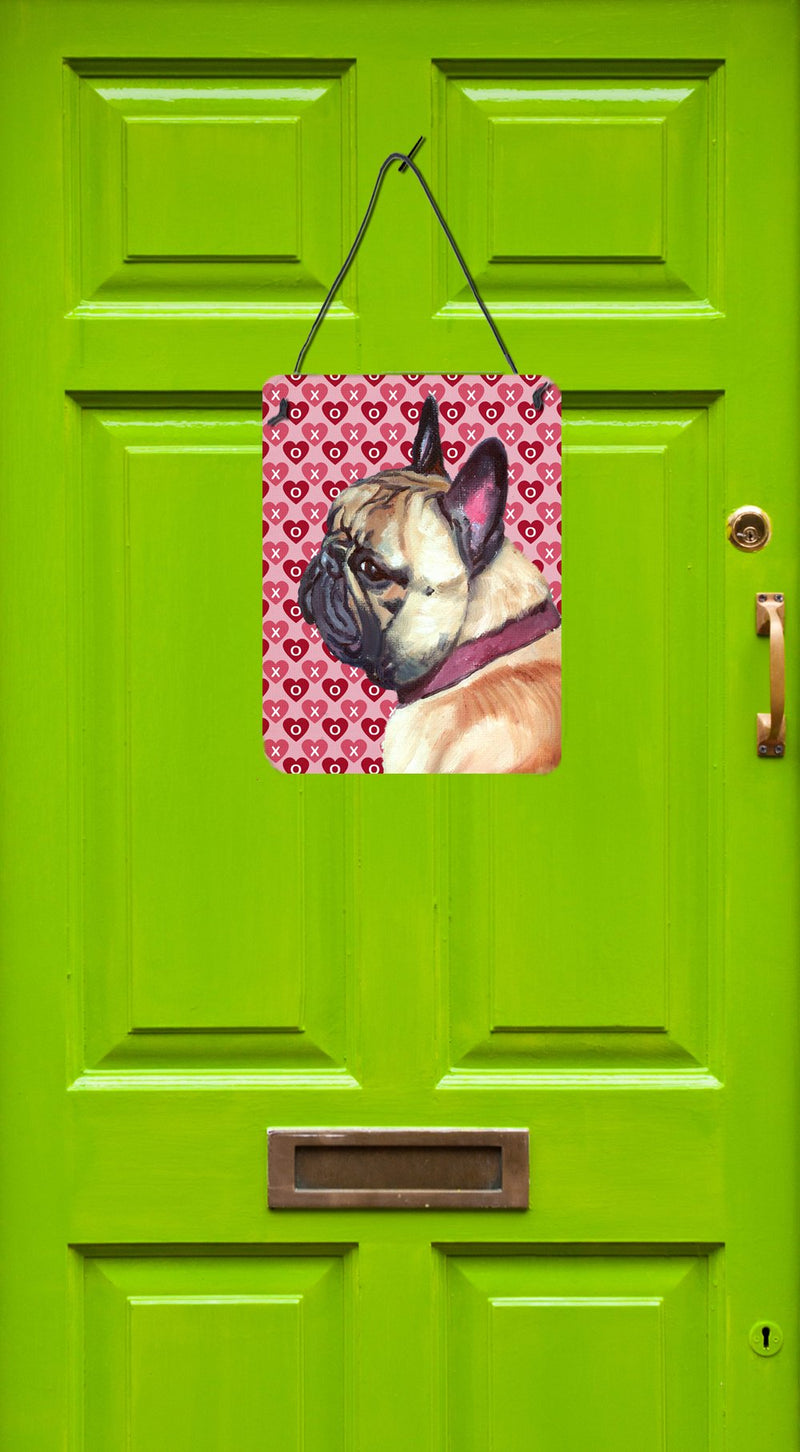 French Bulldog Frenchie Hearts Love and Valentine's Day Wall or Door Hanging Prints LH9566DS1216