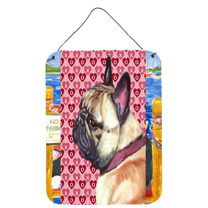 French Bulldog Frenchie Hearts Love and Valentine's Day Wall or Door Hanging Prints LH9566DS1216