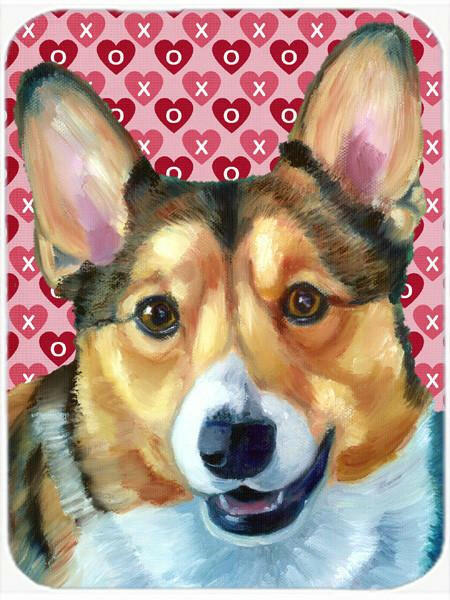 Corgi Hearts Love and Valentine's Day Glass Cutting Board Large LH9567LCB