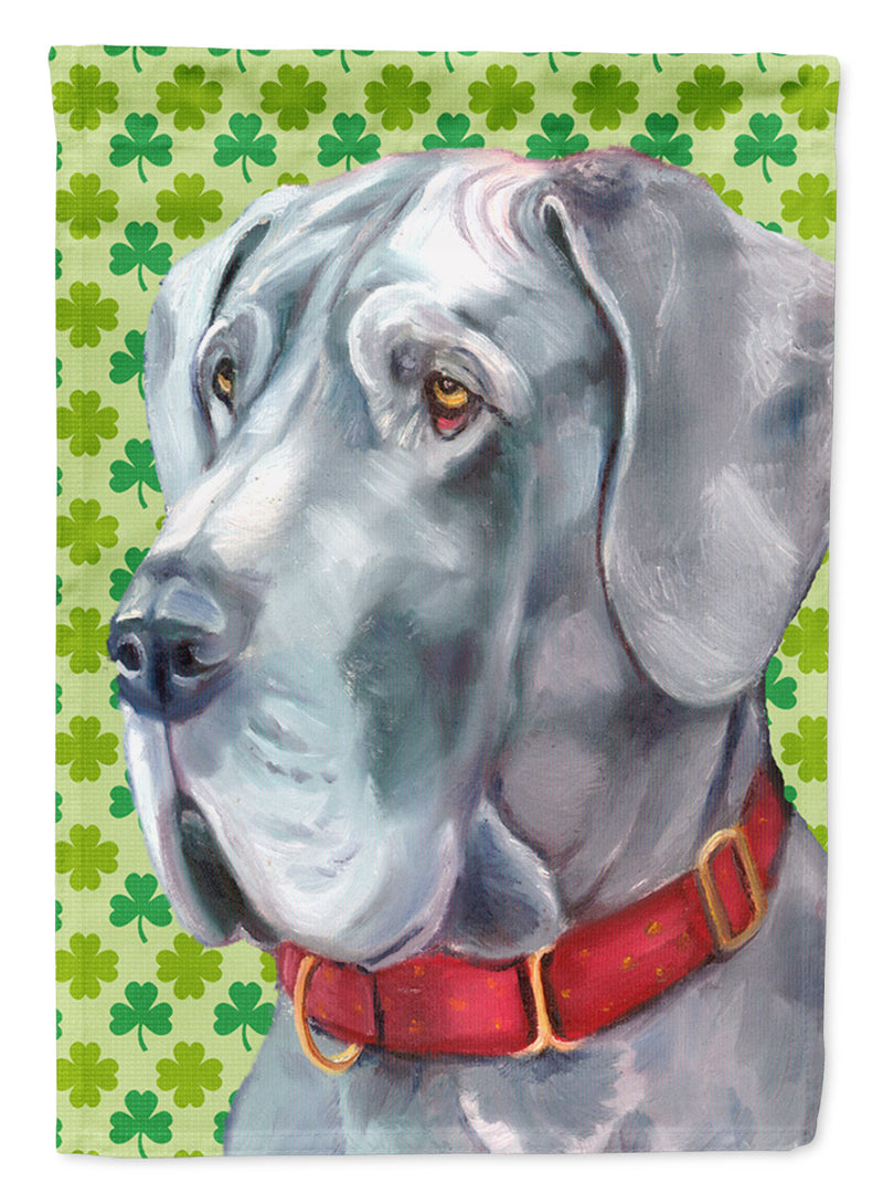 Great Dane St. Patrick's Day Shamrock Flag Canvas House Size LH9570CHF