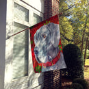 Great Dane Red Snowflakes Holiday Christmas House Flag 28x40 Porch Sleeve Pole Decorative Outside Yard Banner Artwork Wall Hanging, Polyester
