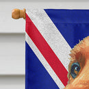 Irish Setter with English Union Jack British Flag House Flag 28x40 Porch Sleeve Pole Decorative Outside Yard Banner Artwork Wall Hanging, Polyester